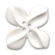 Botón flor de tiaré 30 mm Blanco x1