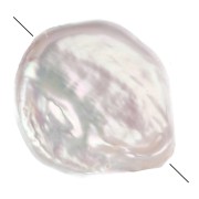 Cuenta de agua dulce irregular - forma redonda de 18 mm - Grado AA+ Blanca x1