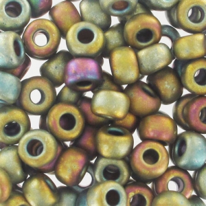 Rocalla Miyuki 6/0 2035 - Metallic Khaki Iris Mat x8g