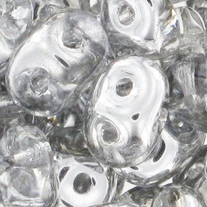 SuperDuo 2,5x5 mm Crystal Plata x10g