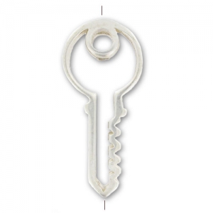 Llave 60 mm plateado satinado x1