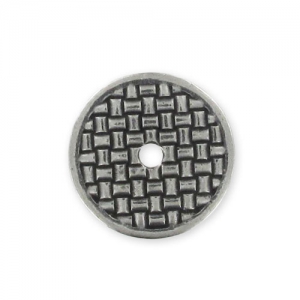 Separador redondo decorado 18 mm rodiado x1