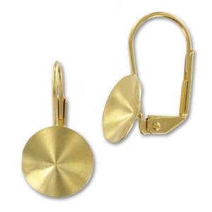 Ganchos cerrados para cabuchón 1122 Rivoli 10 mm dorado x2