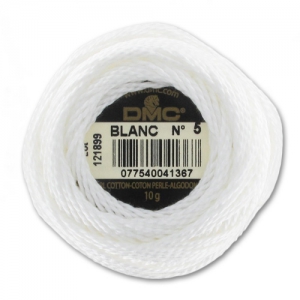 Algodón perlé DMC n°5 Blanco x45m