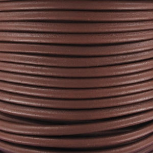 Cordón de cuero europeo de 4 mm - Color chocolate x 1 m