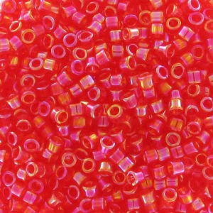 Miyuki Delica 11/0 DB0172 - Transparent Red AB
