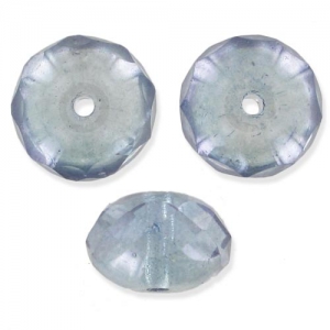 Donuts 9x6 mm Cristal Baby Blue Luster x25
