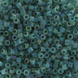 Miyuki Delica 11/0 DB1768 - Opal AB Lined Forest Geen