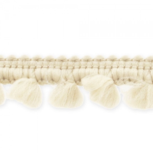 Galón de mini pompones 11 mm Crema x1m