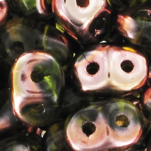 SuperDuo 2,5x5 mm Chrysolite Capri Gold x10g