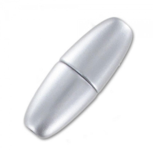 Cierre magnético 31 mm para cordón 3 mm plateado mate x1