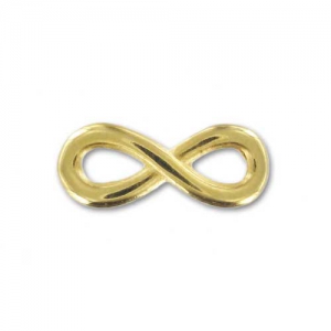 Separador infinito 15x6 mm Dorado con oro fino x1