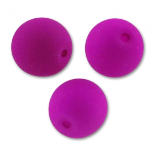 Cuentas redondas 8 mm Neon Purple Mat x20