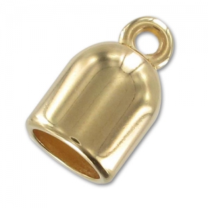 Terminal para cordón 10 mm Dorado con oro fino x1