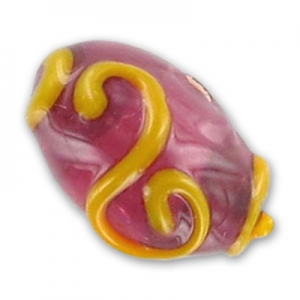 Redonda plana 18 mm Fuschia/Orange x1