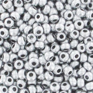 Cuentas de Rocalla Preciosa 11/0 2 mm - Gris satinado plateado (Labrador) x 20 g
