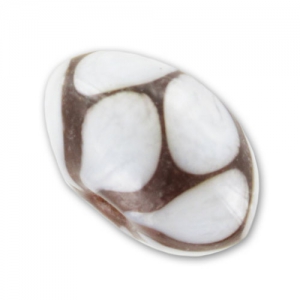 Redonda plana 17 mm Blanco/Dark Topaz x1