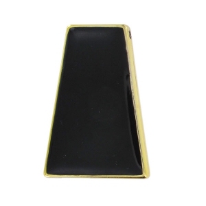 Colgante trapecio acrílico 46x31 mm dorado/Negro