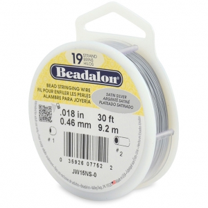 Hilo de Acero Plata Satinado - Beadalon - 19 hebras 0.46 mm x9,2 m