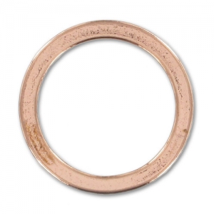 Aro 18 mm Dorado con oro fino rosa x1