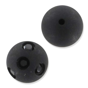 Redonda Polaris semi-agujereada strass 8 mm Jet x1