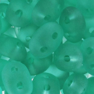 SuperDuo 2,5x5 mm Emerald Mat x10g