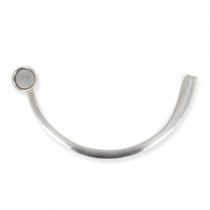 Media gargantilla 13,5 cm soporte cabuchón para cordón plateado envej