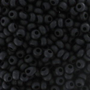 Cuentas de Rocalla Preciosa 11/0 de 2 mm - Jet Mat x20 g