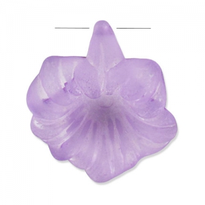 Flor 31x27 mm Violeta Frosted