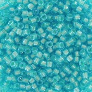 Miyuki Delica 11/0  DB1708 - Mint Pearl Lined Ocean Blue x8g