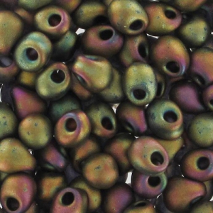 Mini-gotas Miyuki 3.4 mm DP28-2035 - Met Khaki Iris Mat x8g