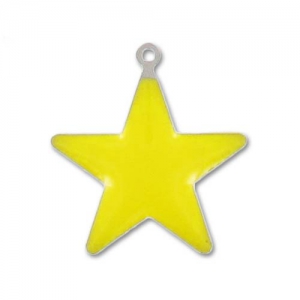 Dije estrella esmaltado époxy 21 mm Amarillo x1
