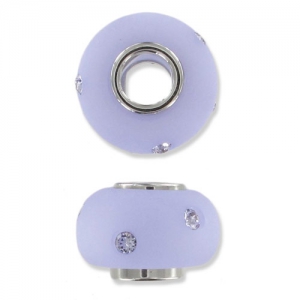 Redonda strass Polaris con agujero grande 14 mm Lavender x1