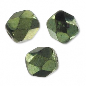 Facetadas 3 mm Jet Red Luster x50