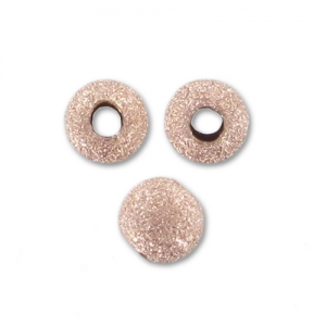 Bolitas diamantadas 3 mm Rose Gold filled x10