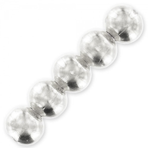 Bolas 10x9 mm plateado x15