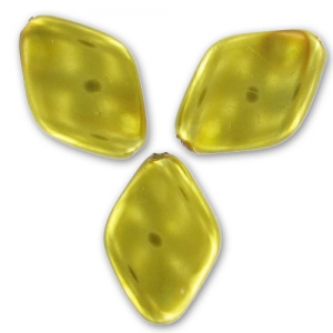 Perlas retorcidas nacaradas 19x13 mm Olivine x10