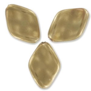 Perlas retorcidas nacaradas 19x13 mm Bronce x10