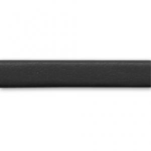 Cordón cuero reconstituido plano doble 3 mm Negro x1m