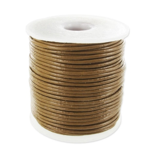 Cordón de cuero 1 mm Marrón x 25 m