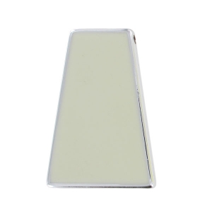 Colgante trapecio acrílico 46x31 mm Plateado/Cream