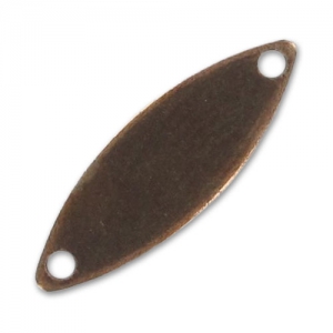 Separadores ovalados lisos 2 agujeros 15 mm cobre antiguo x5