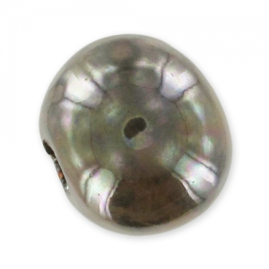 Cuenta de cerámica 15 mm Khaki irisado