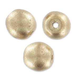 Cuentas redondas 4 mm Gold Mat x50