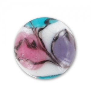 Redonda 15 mm Violet/Rose/Green Turquoise x1