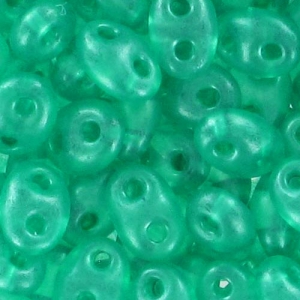 Twin beads 2.5x5 mm Green Pearl x20g