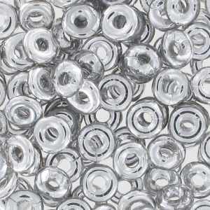 O Bead 4 mm Crystal Plateado x5g