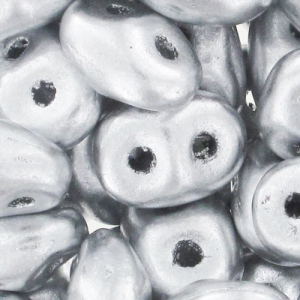 SuperDuo 2,5x5 mm Silver Matt x10g