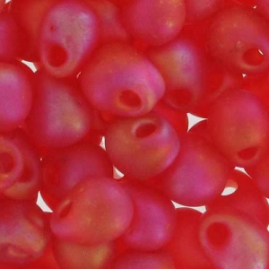 Mini-gotas Miyuki 3.4 mm DP140FR - Mat Tr Red Orange AB x8g