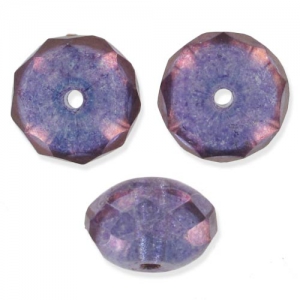Donuts 9x6 mm Cristal Lila Vega Lustre x25